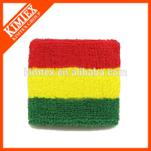 Terry cotton cheap custom wholesale flag wristband